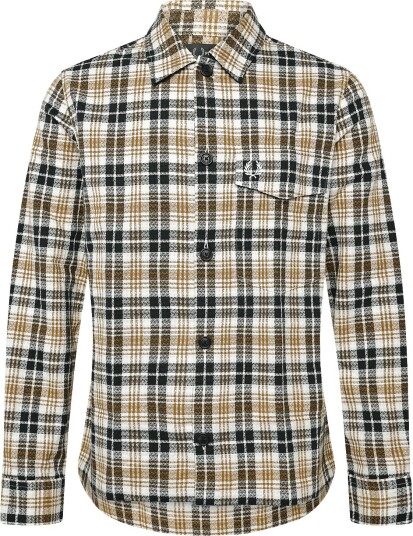 Fred Perry Textured Check Overshirt ECRU XL Fred Perry Textured Check Overshirt ECRU XL