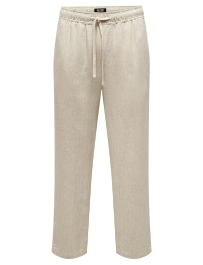 ONLY & SONS Onssinus Loose Visc Lin 0075 Pnt Cs Cream XXL