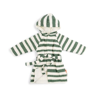 Done by Deer ™ Badekåpe muslin Stripes Green