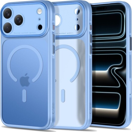 iPhone 18 Pro Max/17 Pro Max Tech-Protect MagPrime MagSafe CC hybrid-deksel - matt Lyseblå