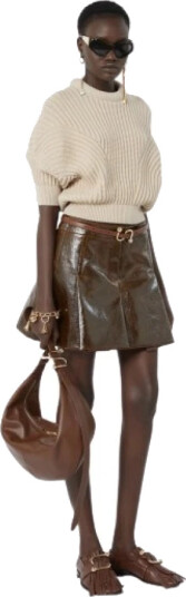 Max Mara Dame Strikkevarer Beige M,