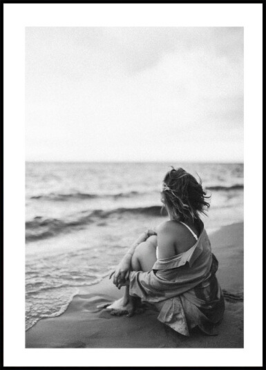 Woman At The Beach Plakat Plakat / 40x50cm