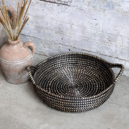 Chic Antique Kurv med håndtak Sort_Ø40 Chic Antique Kurv med håndtak Sort_Ø40