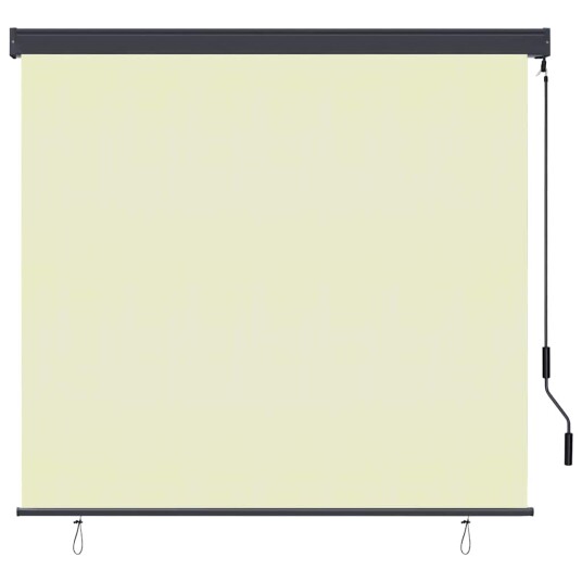 vidaXL Utendørs rullegardin 170x250 cm kremhvit