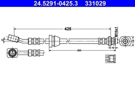 Bremseslange ATE 24.5291-0425.3