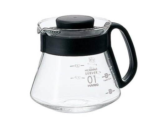 Hario V60 Range Server 600 0,6 l Glass Polypropylen PP Svart Gjennomsiktig 131 mm 121 128