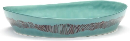 Serax Ottolenghi Feast serveringsskål S Ø30 cm Azure stripes-red