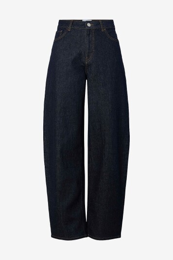 pieces pcGrace MW Barrel Ank Jeans Blå pieces pcGrace MW Barrel Ank Jeans Blå