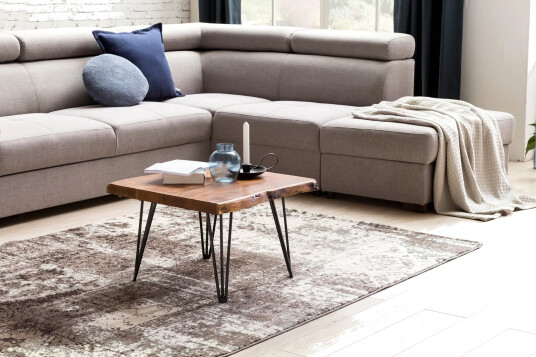 Kezia Sofabord 56 cm - Massivt Tre/Svart Kezia Sofabord 56 cm - Massivt Tre/Svart