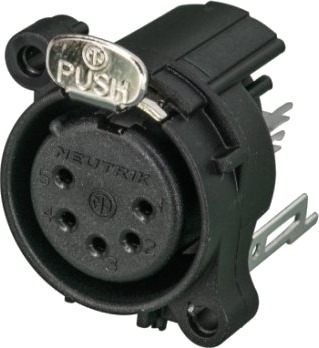 Neutrik Nc5fav Xlr Sort 25,3 Mm 25,3 Mm -30 80 °C