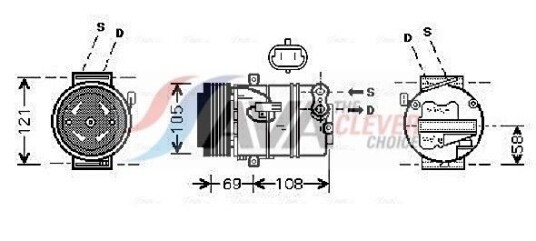 AC kompressor AVA Clever Choice OLAK426