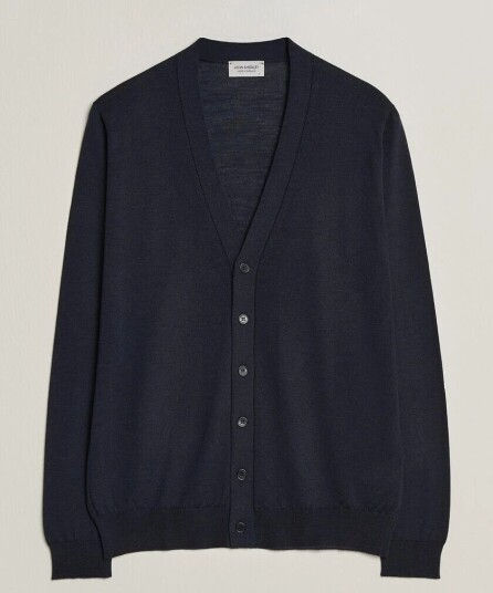 John Smedley Bradrick Extra Fine Merino Cardigan Midnight