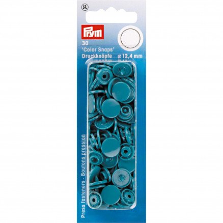 Prym Color Snaps Trykknapper i plast runde Mørk turkis 12,4 mm 30 stk