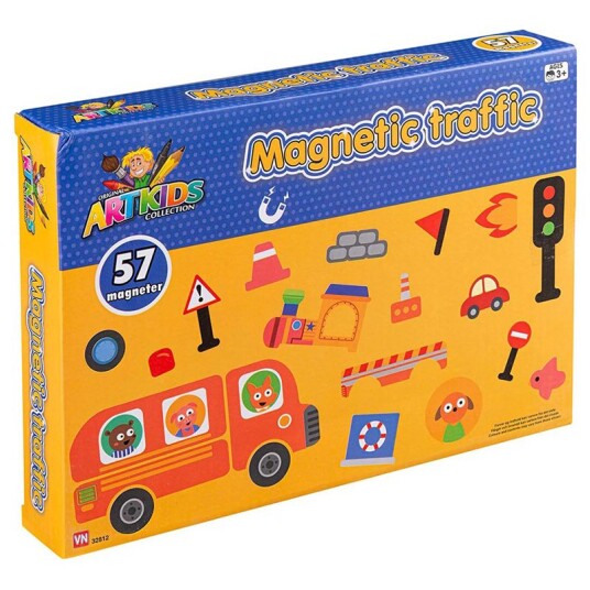 Artkids Magnetisk Trafikk 57 deler Artkids Magnetisk Trafikk 57 deler