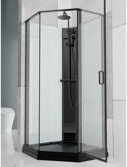 Badnor AS Badnor Scandia Black Lux 7-3 Dusjkabinett 100x100cm M/takdusjset