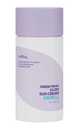 Isntree Onion Fresh Fluid Sun Cream SPF50+ 50ml Isntree Onion Fresh Fluid Sun Cream SPF50+ 50ml