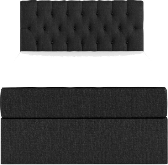 Boxy Box Bed 140x200 cm Svart/Grå