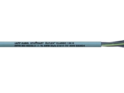 Lapp Ölflex Classic 130 H 100 M Grå 33,6 Kg/Km 80 Kg/Km 4000 V 0,5 Mm²
