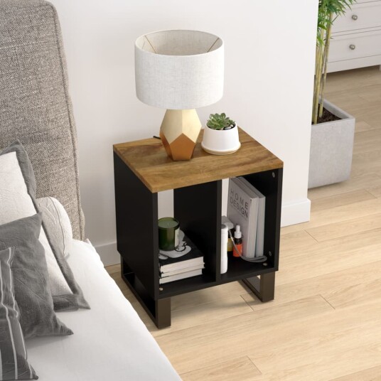 Sidebord 40x31x46 cm heltre mango og konstruert tre 8720845578664