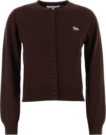 Maison Kitsuné Dame Strikkevarer Brun S,