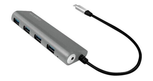 LogiLink USB-C 3.1 hub 4 port USB-hub - 4 porter - Grå LogiLink USB-C 3.1 hub 4 port USB-hub - 4 porter - Grå