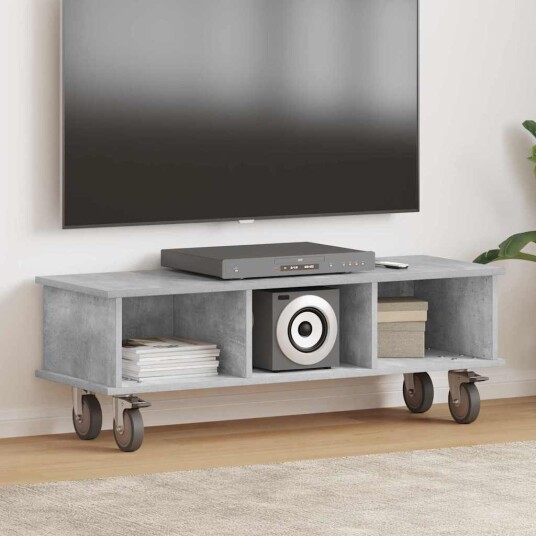  TV benk Betonggrå 100 x 35 x 35 cm Konstruert tre