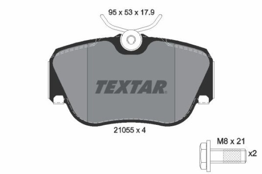 Bremseklosser TEXTAR 2105503 Bremseklosser TEXTAR 2105503
