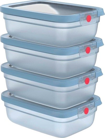 Tefal OneClick Fresh matboks 1,2L 4 stk blå