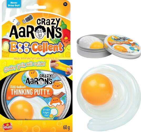Crazy Aarons Thinking Putty Slim 60 g, Egg-Cellent