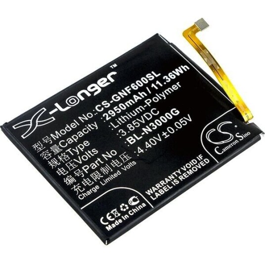 Gionee Batteri (2950 mAh 3.85 V, Sort) passende til Gionee F6