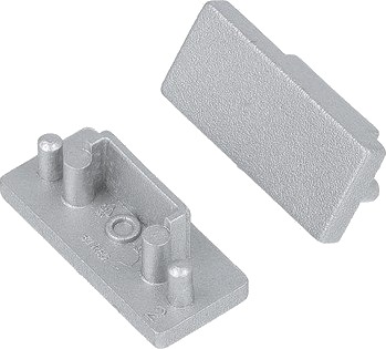 Topmet 1 stk. Endestykke SURFACE10.V2 Sølvfarget