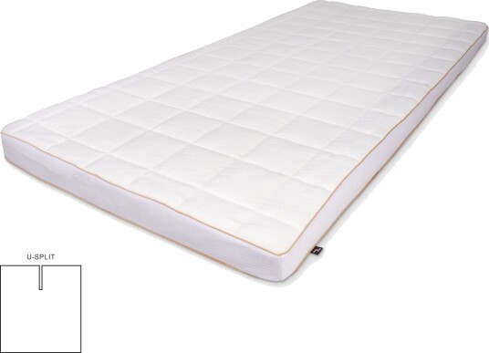 U splittet topmadras 180x200 cm 8 cm høy   NASA Memoryskum   Ergonomisk topmadras   Borg Living trykkavlastende madrass