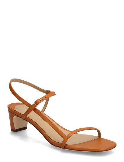 Lauren Ralph Lauren Lainee Mid Heel Nappa Leather Sandal Brown 39