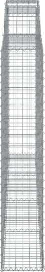 vidaXL Gabionkurver buede 4 stk 300x30x160/180 cm galvanisert jern