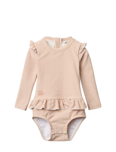 Liewood Sille Baby Seersucker Swimsuit Pink 56