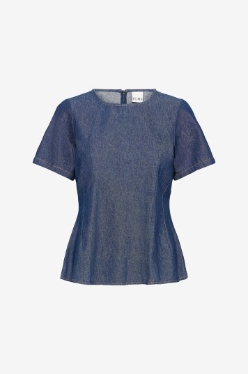 Ichi Denimbluse ihTulle SS Blå Ichi Denimbluse ihTulle SS Blå