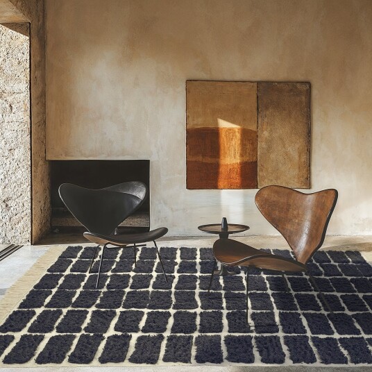 Ryetepper   Zola Natural Cotton Shaggy mørkegrå Størrelse: 160 x 230 cm