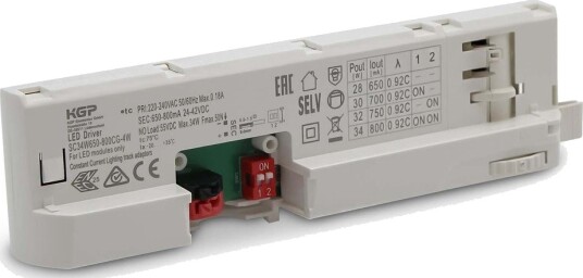 Erstatningsdriver til skinnespot   Hvit Passer til 3 faset skinnespot 24 42V 650 800mA