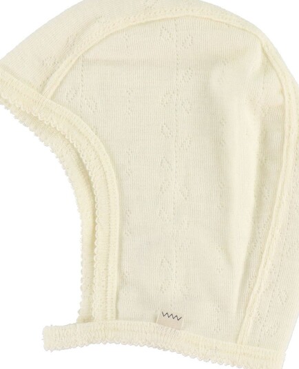 MarMar Hjelm Hoody Ull Natural MarMar 56 Lue baby Hvit