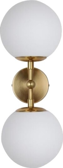 Vegglampe Light Prestige Gull Dorado Lp 002/2W Glasskule I Molekylglass Vegglampe Light Prestige Gull Dorado Lp 002/2W Glasskule I Molekylglass