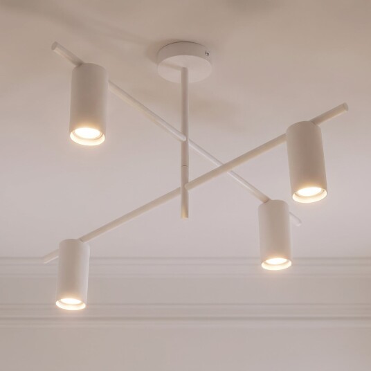 Taklampe Lindby Marilou dimmbar Hvit Stue Metall Moderne 40 Hvit