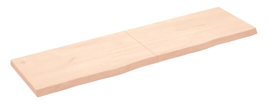 vidaXL Vegghylle 180x50x6 cm ubehandlet heltre eik