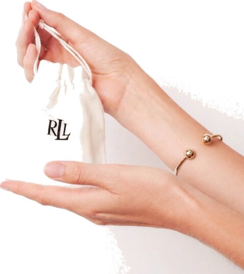 Lauren Ralph Lauren Br Pearl Baguette Cuff Gld/Erinite Gold ONE SIZE 6.35 cm
