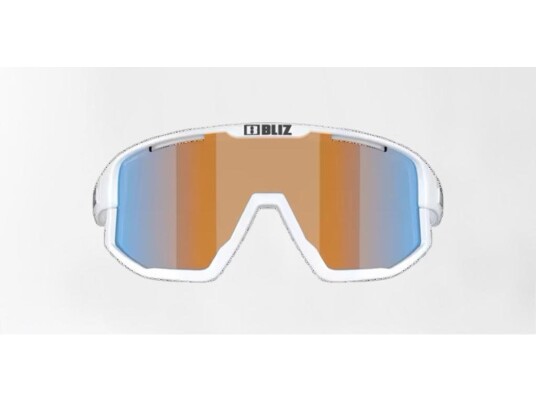 Bliz Fusion Medium 33 sykkelbriller coral/orange mirrorlens matte white