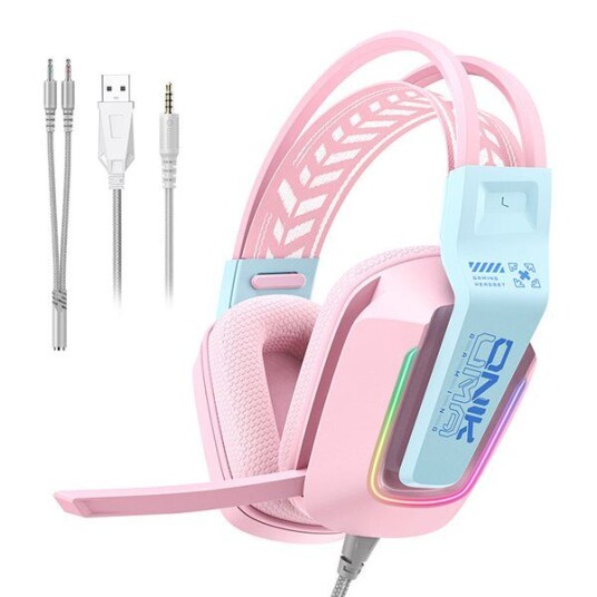 Onikuma X13 gaming hodetelefoner Rosa Onikuma X13 gaming hodetelefoner Rosa