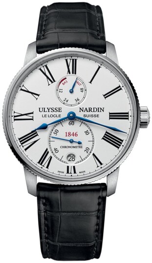 Ulysse Nardin Herreklokke 1183 310 40 Marine Collection Hvit/Lær
