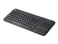 Logitech K400 Plus Trådløst Tastatur med Berøringsplate - Italiensk Svart