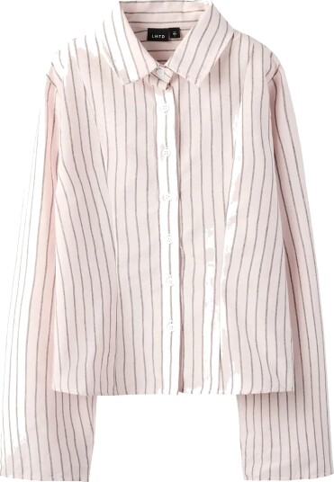 LMTD Nlfkelle Ls Fitted Shirt Pink 170 176
