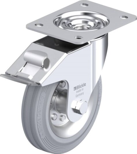 Blickle 404103 Le-Ve 160R-Fi-Sg Styrehjul Med Bremse Hjuldiameter 160 Mm Bæreevne (Maks.) 135 Kg 1 Stk