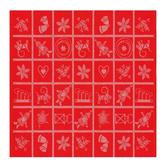 Ekelund - Adventruta duk 80x80 cm rød